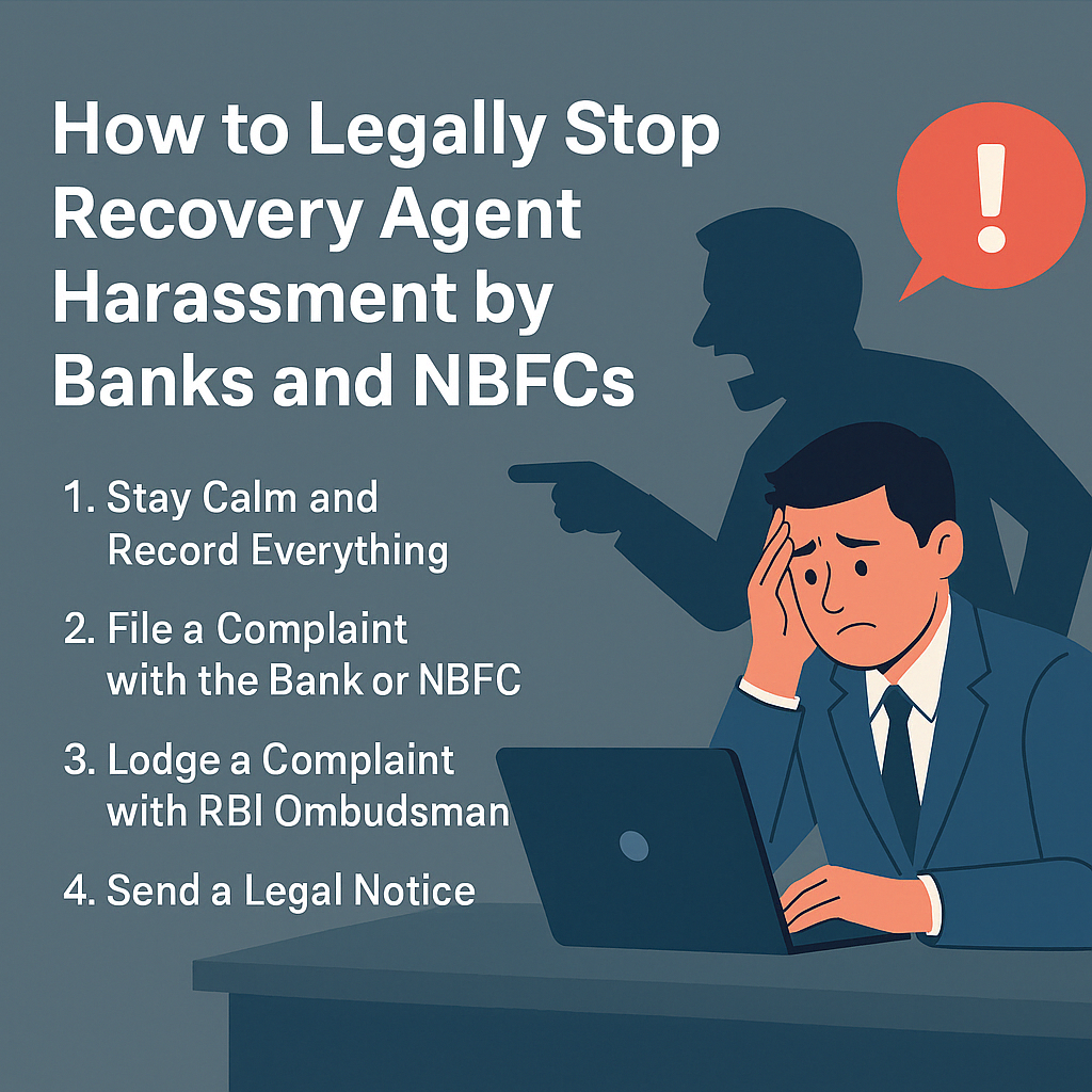 How to Legally Stop Recovery Agent Harassment by Banks and NBFCs in India.