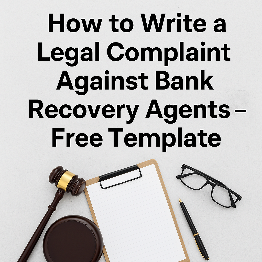 How to Write a Legal Complaint Against Bank Recovery Agents.
